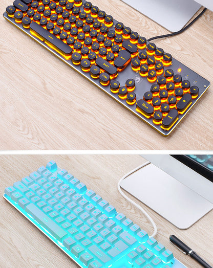 Wired Retro RGB Gaming Keyboard